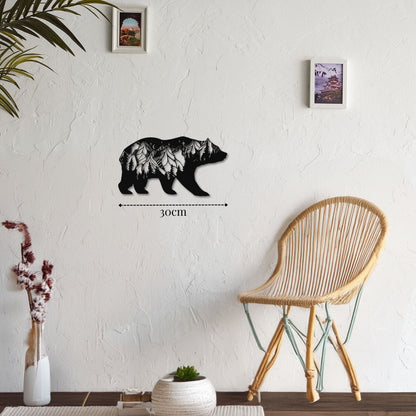 petite décoration murale silhouette d'ours