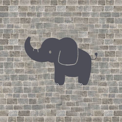 Petit Éléphant Déco Murale