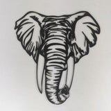 Tête Éléphant Murale Métal