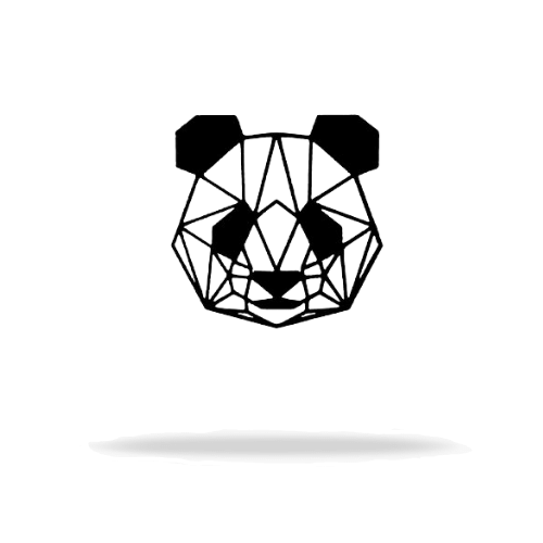 Tête de Panda Géométrique