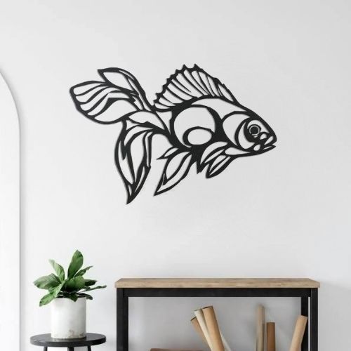 Décor murale en forme de Poisson en Métal