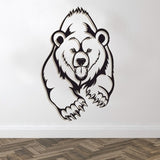Décoration murale en métal tête ours